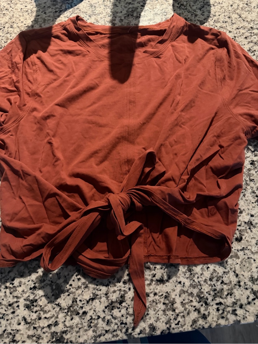 lululemon athletica Tie-Front Crop Top in Rust